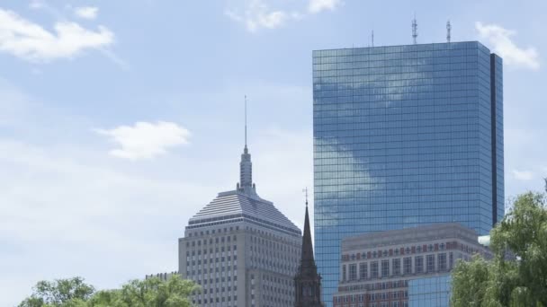 Boston-Wolkenkratzer aus nächster Nähe — Stockvideo