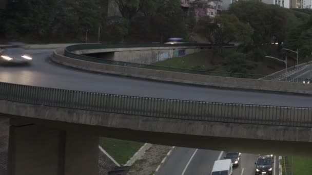 Sao Paulo 'da trafik — Stok video