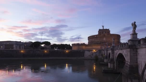 Roma Castel Sant Angelo — Vídeo de stock