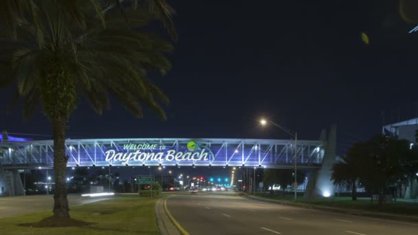 Daytona Beach nacht — Stockvideo