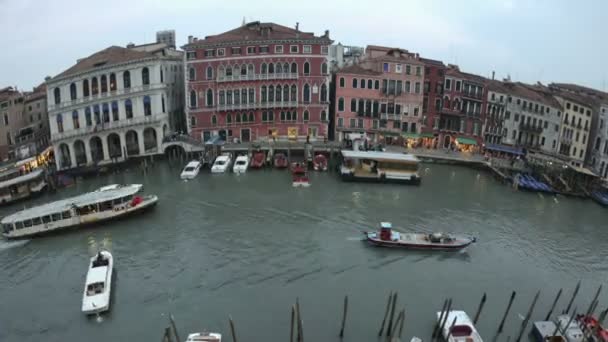 Fisheye Venice sunset Grand Canal — Stock Video