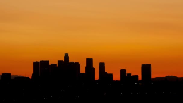 Los Angeles skyline sunrise — Stock Video