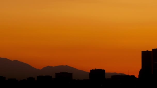 Los angeles Skyline Sonnenaufgang — Stockvideo