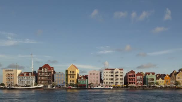 Willemstad Curacao Waterfront — Stok video