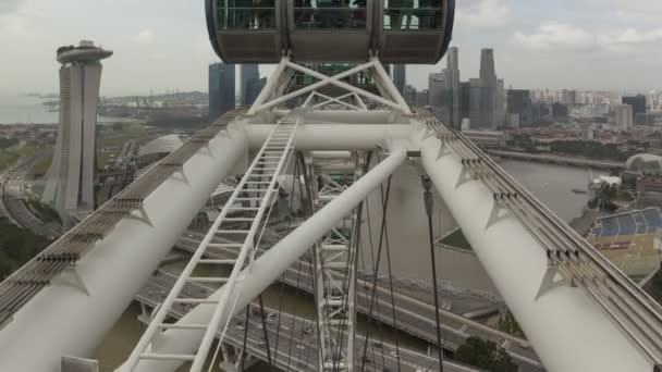 Vista sul paesaggio urbano da Singapore Flyer — Video Stock