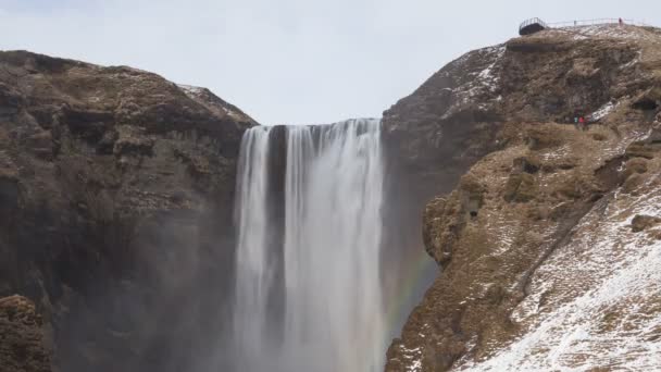 Selfoss vodopád Islandu — Stock video