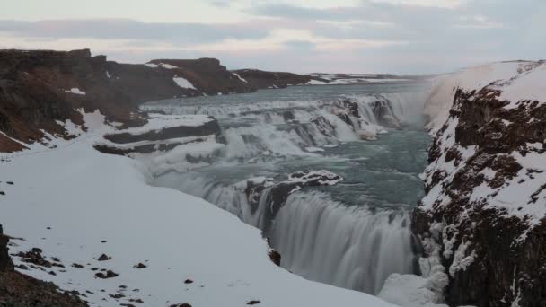 Selfoss Καταρράκτης στην Ισλανδία — Αρχείο Βίντεο