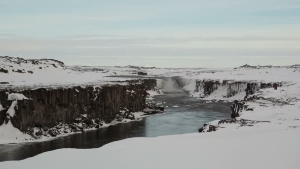 Selfoss wodospad w Islandii — Wideo stockowe