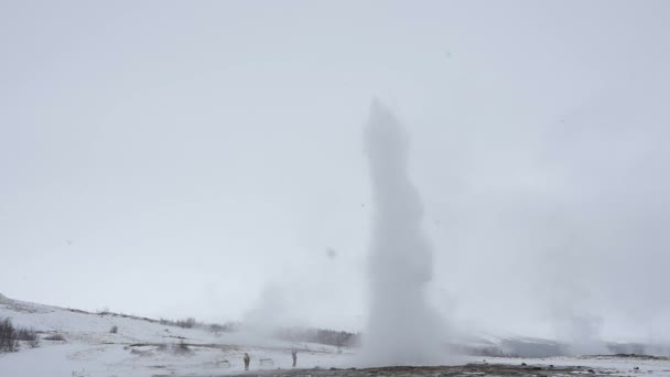 Rallentatore Geyser Strokkur Eruzione Islanda — Video Stock