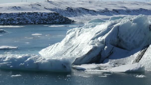 Time lapse Iceberg close up Jökulsarlon — Αρχείο Βίντεο