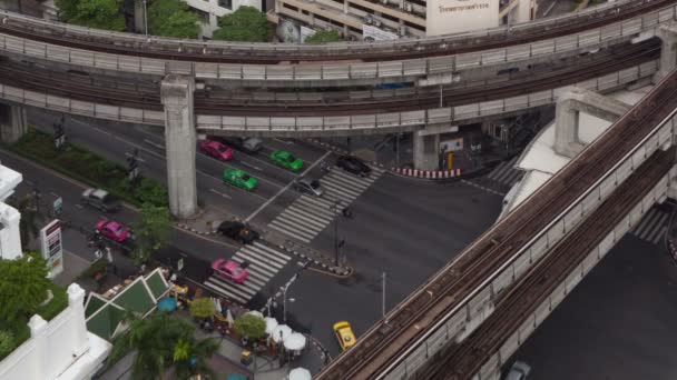 Timelapse Bangkok tráfego aéreo fechar — Vídeo de Stock