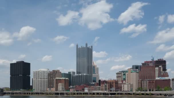 Timelapse Pittsburgh silueti — Stok video