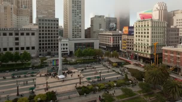 Timelapse Union Square San Francisco uzaklaştırmak — Stok video