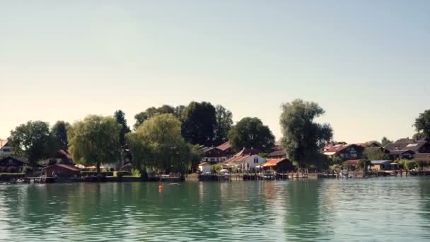 Strandlinjen Fraueninsel Chiemsee — Stockvideo