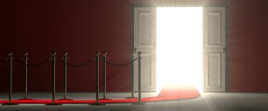 White open door - an easy way to success