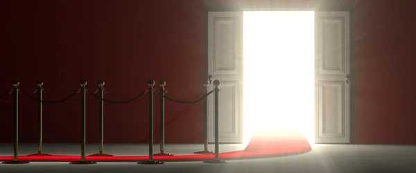 Белая открытая дверь - легкий путь к успеху — стоковое фото