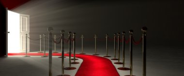 Red Carpet for the success clipart