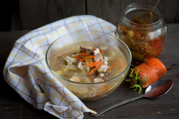 Supă tradițională rusă cu murături — Fotografie, imagine de stoc