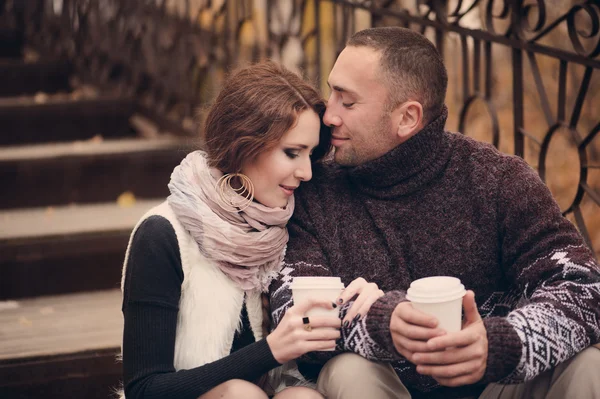 Pareja cariñosa enamorada Imagen de stock