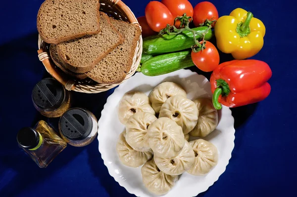 Národní jídlo Buryat (mongolsky) Stock Snímky