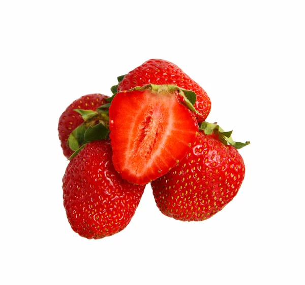 Fructe proaspete de căpșuni izolate — Fotografie, imagine de stoc