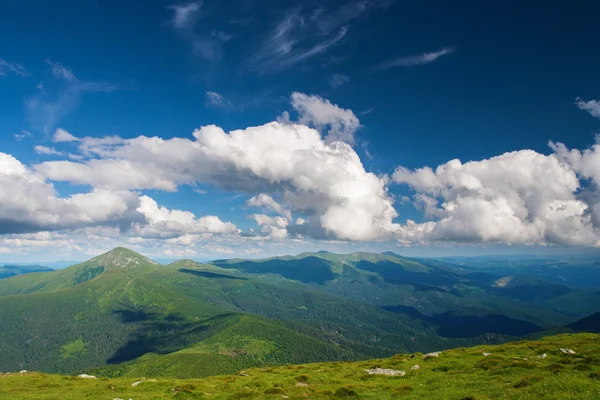 Cloudy sky over Carpathians — Stock Photo, Image