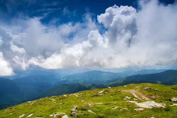 Cloudy sky over Carpathians — Stock Photo, Image