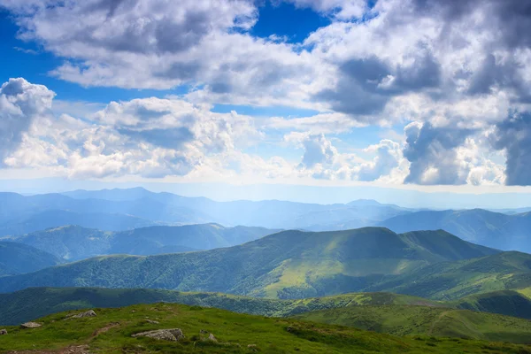 Cloudy sky over Carpathians — Stock Photo, Image