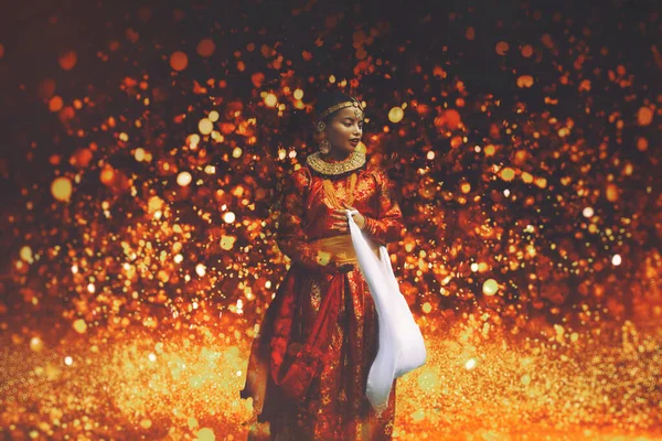 Bokehbackground 'da Nepal dansçısı