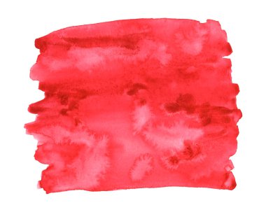 Carmine renginde suluboya arkaplan. Kırmızı arka plan. Gerçek suluboya doku, el boyası, kağıt..