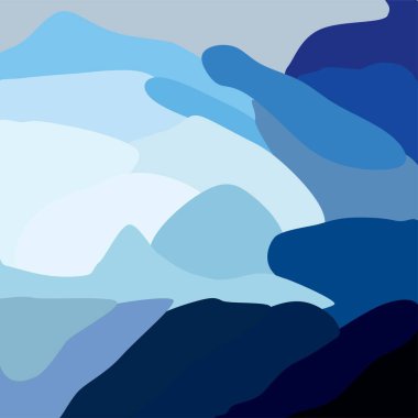 Vektör çizimi. Minimalist deniz manzarası. Modern desen