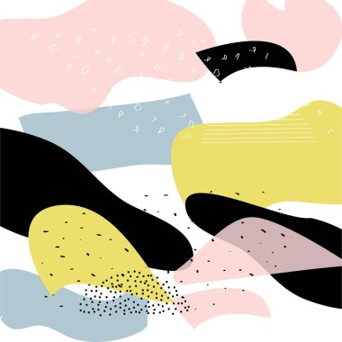 Yaratıcı el yapımı dokular. Moda Grafik Tasarımı. Vektör. Çağdaş sanat. 