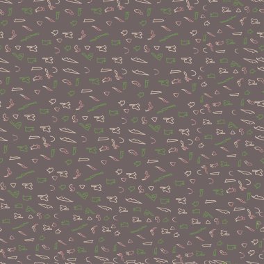 Moda deseni, desenli el çizimi, koyu arkaplanda renkli yeşil noktalar. Vektör illüstrasyonu