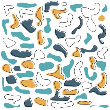 Yaratıcı el yapımı dokular. Moda Grafik Tasarımı. Vektör. Çağdaş sanat. 