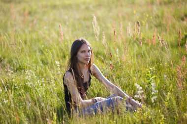 Yaz sunlighted portre