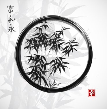 Bambu ağaçları daire