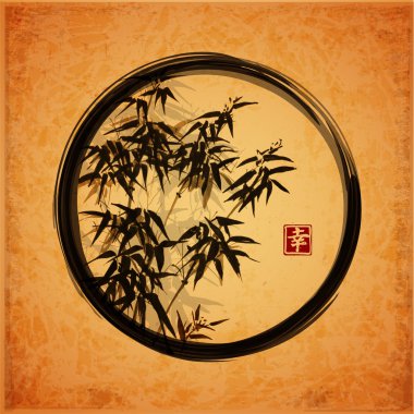 Bambu ağaçları daire