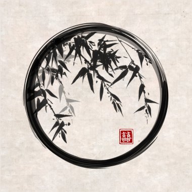 Bambu ağaçları daire