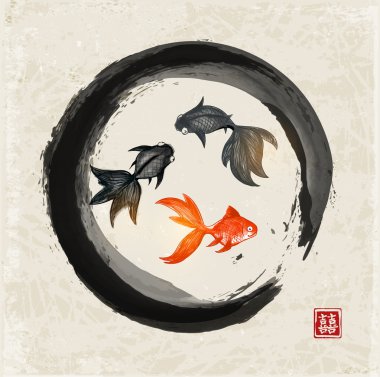 Üç küçük goldfishes