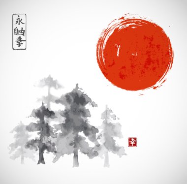 Orman ağaçları ile mürekkep