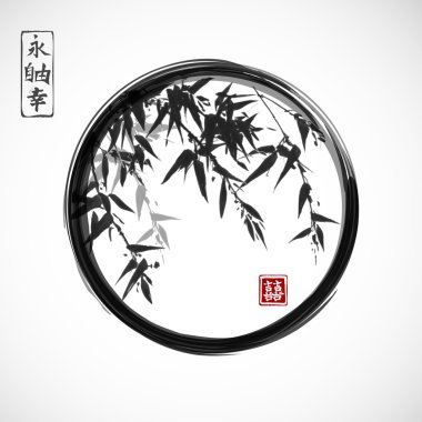 Bambu ağaçları daire