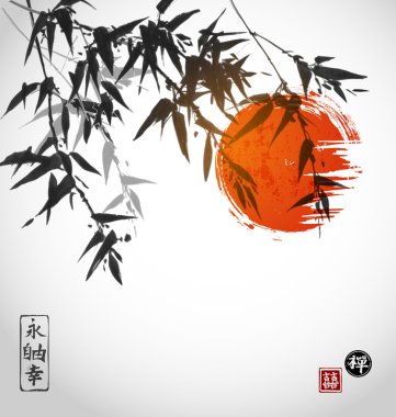 Bambu ve güneş kartı