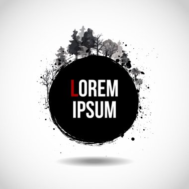 Orman ağaçları büyüyen bir daire