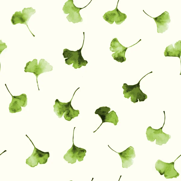 Рисунок листьев гинкго — стоковый вектор