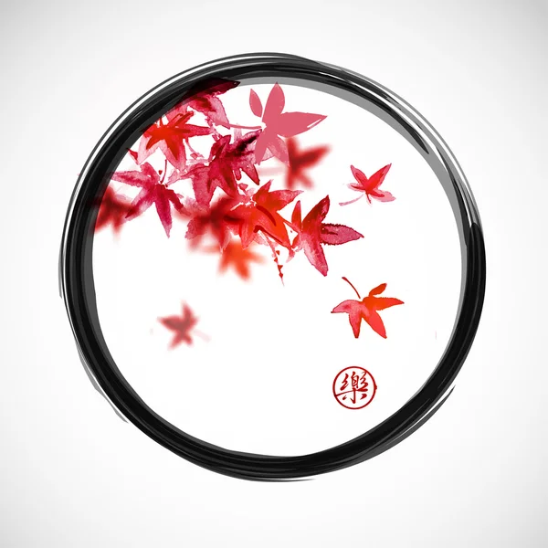 Листя червоного японського клена — стоковий вектор