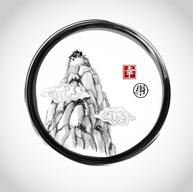 Yüksek dağ tepe bulutların