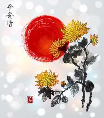 Geleneksel Krizantem çiçekleri