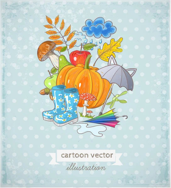 Naadloze herfst achtergrond. — Stockvector