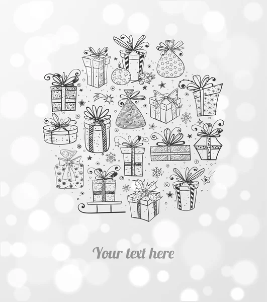 Tarjeta de Navidad — Vector de stock