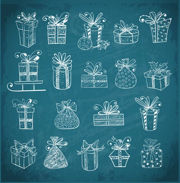 Icônes boîtes-cadeaux — Image vectorielle